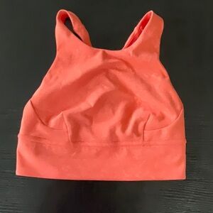 Vibrant Coral Sports Bra